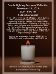 Candle Lighting Service of Reflection
