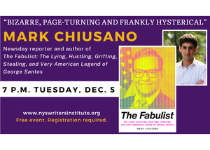 Mark Chiusano discussing his new book about Rep. George Santos