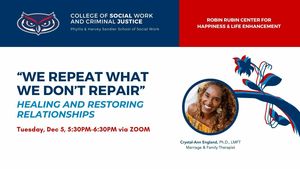 "We repeat what we don't repair" with Dr. Crystal-Ann England, LMFT
