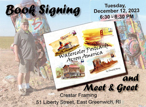 Watercolor Postcards Across America book signing- Donald Mong