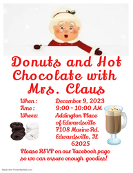 Donuts and Hot Coco with Mrs. Claus