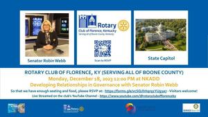 RCoFKy - Developing Relationships in Governance with Senator Robin Webb