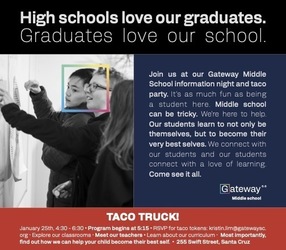 Middle School Information Night + Taco Party