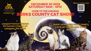 Come visit the CFA Allbreed & Household Pet Cat Show!