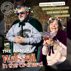 Wassail in the Orchard at Courthouse Creek Cider