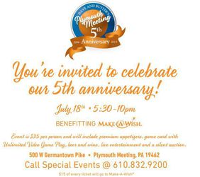 Dave & Buster's 5th Anniversary Celebration to benefit Make-A-Wish