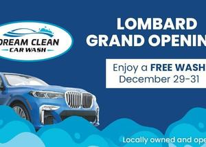 Free Car Washes for Dream Clean Lombard's Grand Opening