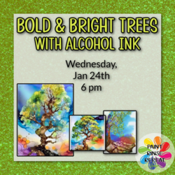 Bright & Bold Trees in Alcohol Ink