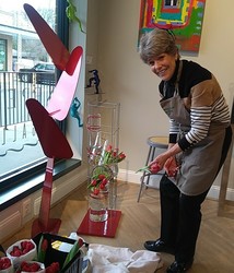 Art & Flowers Demonstration at Nepenthe Gallery