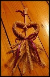 Woven Wheat 6-inch Heart