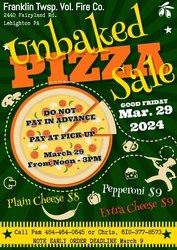 Unbaked Pizza Sale