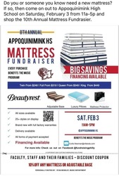 Appoquinimink High School Music Boosters Annual Mattress Fundraiser