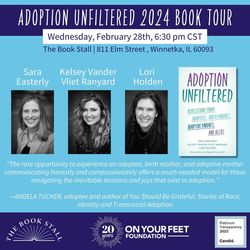 Join On Your Feet for Adoption Unfiltered Book Tour at The Book Stall in Winnetka