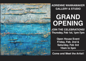 Wannamaker Art Gallery & Studio Grand Opening Event in Scottsdale Feb 1, 1-7pm; Feb 2 & 3, 10am-5pm