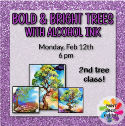 Bright & Bold Trees in Alcohol Ink