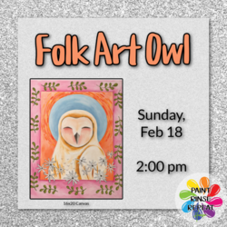 Folk Art Owl Acrylic Painting Event