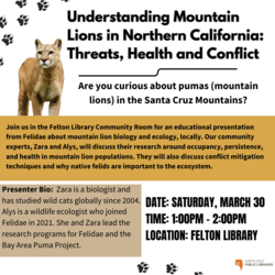 Understanding Mountain Lions in Northern California: Threats, Health and Conflict