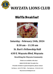 Wayzata Lions Waffle Breakfast Fundraiser