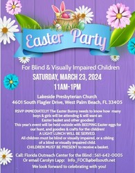 FREE EASTER PARTY FOR BLIND & VISUALLY IMPAIRED CHILDREN