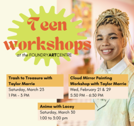 Teen workshop at The Foundry Art Centre