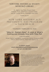 New-York Historical Society - "Why A.I. Matters Now": A Look at What's Coming and Already Here