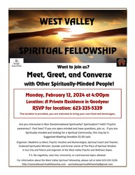 West Valley Spiritual Fellowship Meet, Greet, and Converse