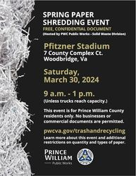 Spring Paper Shredding Event at Pfitzner Stadium