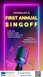 Havdalah & First Annual Sing Off