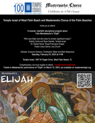 A Musical, Interfaith, Educational Program about Felix Mendelssohn's Elijah
