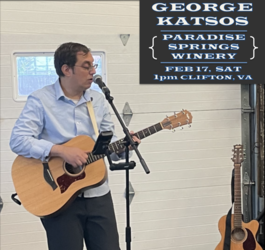 George Katsos performs at Paradise Springs Winery Sat Feb 17