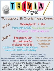 St. Charles West Band Boosters Trivia Night