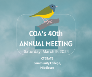 CT Ornithological Assn Annual Meeting with 3 speakers