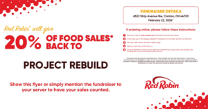 Dine to Donate at Red Robin to Benefit Project REBUILD