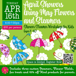 Kind Apothecary Kids April Showers Shower Steamer Workshop