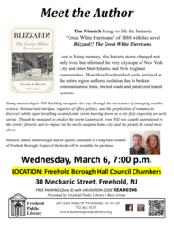 Meet the Author! Tim Minnich: "Blizzard!! The Great White Hurricane"