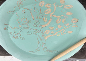 Sgraffito Ceramic Plates Workshop, 2 Saturdays: 3/23, AND 4/06