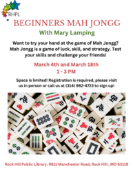 Beginners Mah Jongg with Mary Lamping