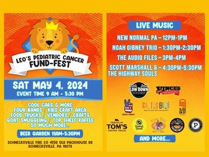 Leo’s Pediatric Cancer FUND-fest Live Music, Food Trucks, Kids Craft Area, Beer Garden, & More