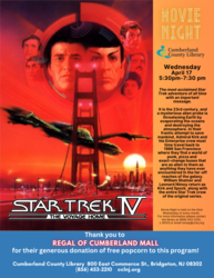 Movie Night at Cumberland County Library, April 17