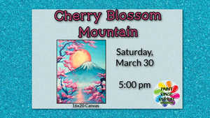 Cherry Blossom Mountain Acrylic Painting Workshop
