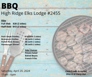 BBQ at the High Ridge Elks Lodge