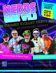 Nerds Gone Wild 80’s Summer Kickoff Party at The Hawk!