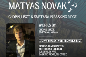 Pianist Matyáš Novák to Enchant Audience with Timeless Classics at Bishop Janes UMC