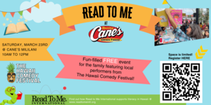READ TO ME @ Raising Cane's Mililani