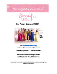 Becca's Closet prom dress giveaway for high school girls in financial need