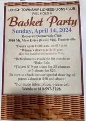 Lehigh Township Lioness Lions Club Basket Party