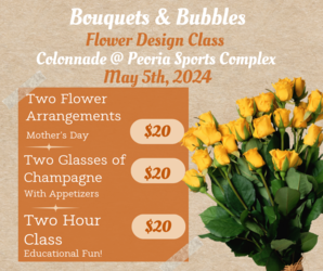 Bouquets and Bubbles at the Colonnade inside Peoria Sports Complex