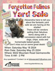 Forgotten Felines Fundraiser - Yard Sale Alert!