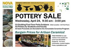 POP-UP POTTERY SALE with BARGAIN PRICES at NVCC on April 24