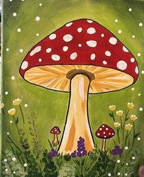 TUE. 4/23 - Enchanted Mushrooms on Canvas